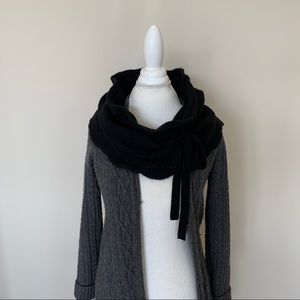Cashmere Black Scarf Circle Snood